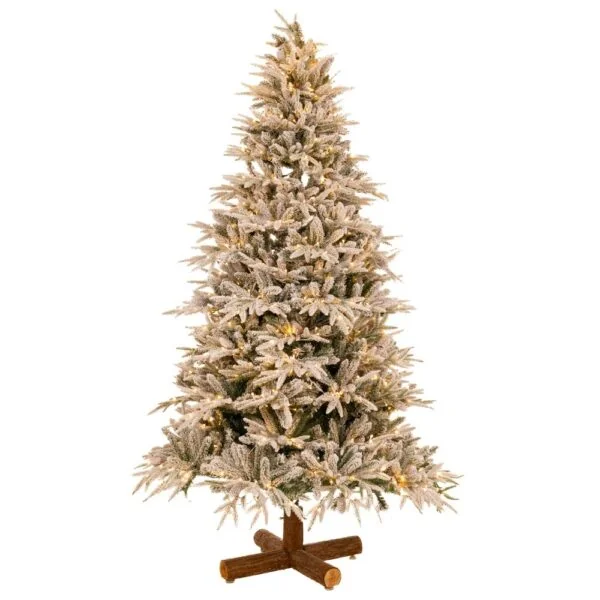 Δενδρο   Pre Lit Snowy Jersey Pine   180Εκ Με 600 Led Θερμο Λευκο And Πολυχρωμα
